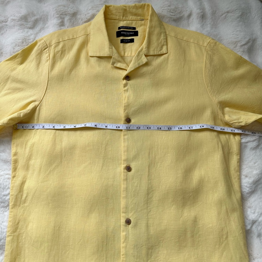 Kenneth Cole New York Man’s Linen+Cotton Casual Button Down Shirt-M - Picture 7 of 8